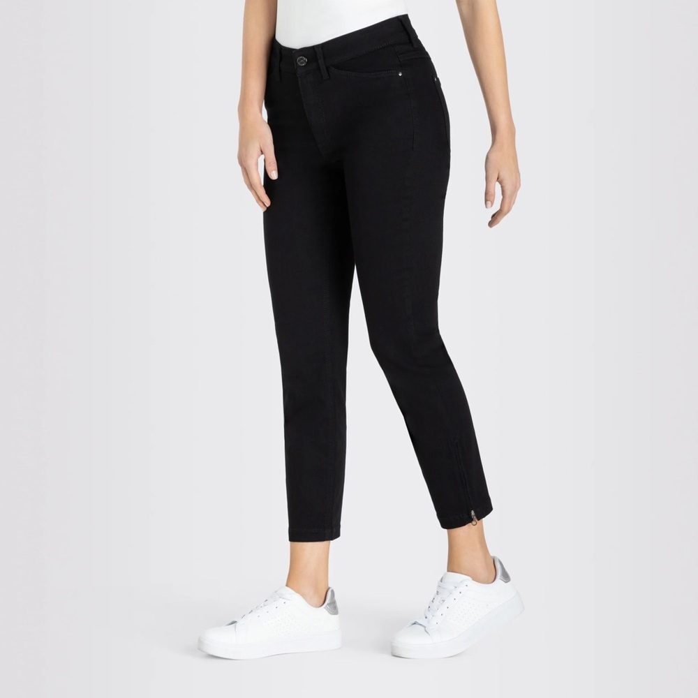 MAC (4) Dream Chic Denim in Anthracite Fancy Wash Cropped Ankle Zipper Slim NWT - Picture 3 of 16
